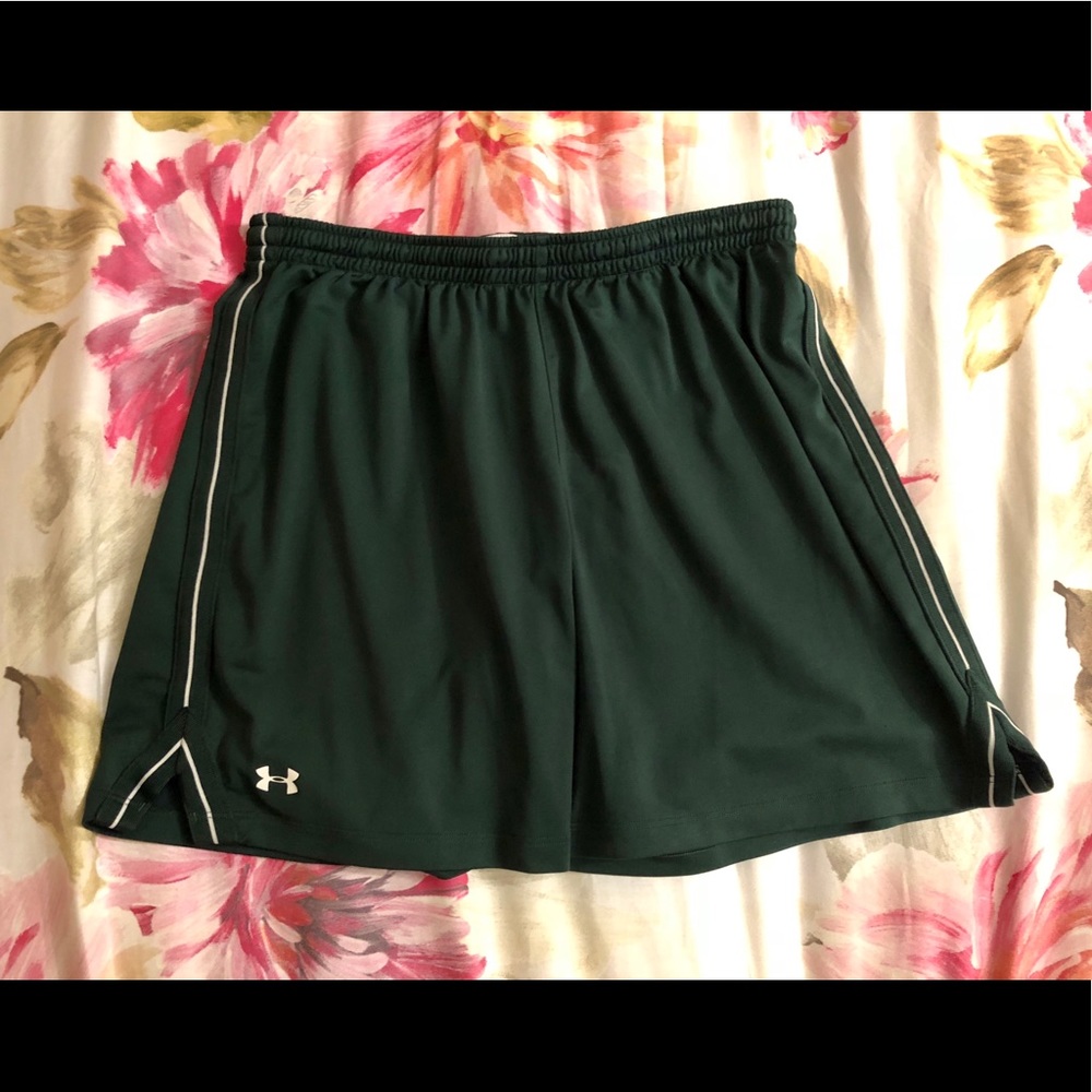 Dark Forest Green Under Armour Athletic Shorts